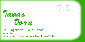 tamas dora business card