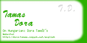 tamas dora business card